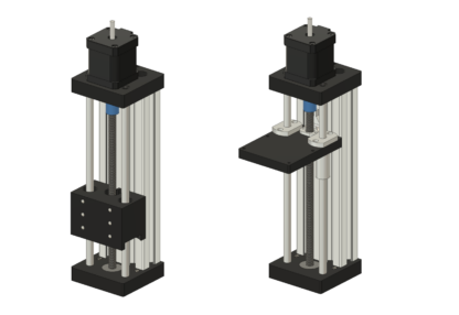 3D model of linear unit for both versions